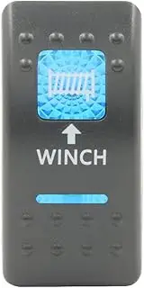 Switch Boss Winch Out (Arrow Up) Rocker Switch Cover Only - Blue