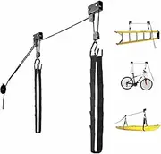 Kayak Ceiling Storage Bike Ceiling Mount, Kayak Stand or Kayak Hanging Hoist Lifts, Kayak Garage Storage Premium Quality Pulley System for Canoe Paddleboard Bike Ladder with Straps