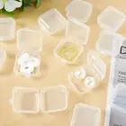 10Pcs Mini Plastic Storage Box Transparent Jewelry Storage Case Finishing Box QW
