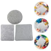 3 Pcs Felt Pad Portable Felting Cushion Round Base for Home Block
