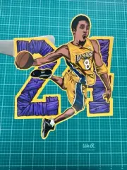 Kobe Bryant Sticker, Representing Both Numbers He Played With, Size 4 inches