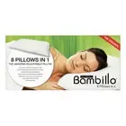 Bambillo 8-in-1 Pillow Queen Rectangle Home Bedding Soft Sleeping Cushion White