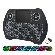 Backlit Mini Wireless Keyboard Touchpad Mouse Combo Handheld Keyboard