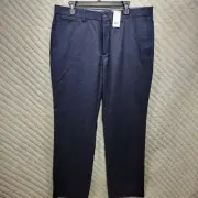 New BANANA REPUBLIC Blue Pants Mens 36 X 32 Emerson Wool Rayon Polyester $100