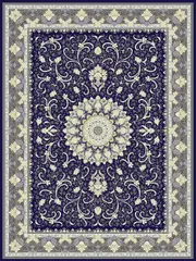 Mash 722257 Dark Blue Traditional Persian Area Rug