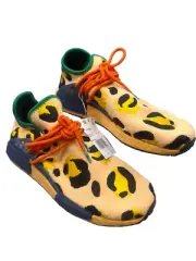 NWT Adidas Mens HU NMD Pharrell HP3221 Orange Animal Print Sneaker Shoes Sz 11.5