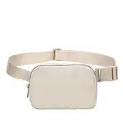 Belt Bag Waist Pack Crossbody Bags Bum Bag for Running Hiking Travel Workout Adjustable Strap for Women,Beige
