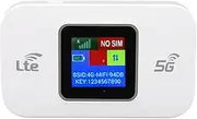 4G LTE Mobile WiFi Hotspot, Portable WiFi Router with SIM Card Slot for Travel, 300Mbps Gaming Mobile Hotspot WiFi Router with Color Screen, Supports B1 3 5 8 38 39 40 41
