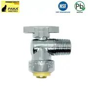 3 PCS 1/2" PUSH FIT X 1/2" NPT SHARKBITE STYLE ANGLE VALVE 1/4 TURN