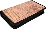 HEALEEP Non Woven DVD Storage Wallet Portable Zipper CD Case Holder for Discs Lightweight CD Storage Bag for Home Travel Car Use