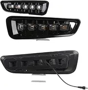 2Pcs DRL LED Daytime Running Lights with Turn Signal Yellow Fog Lamp Compatible For Ford Raptor SVT F150 2016 2017 2018 2019 2020