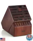 Cooks Standard Acacia wood Knife Block Holder without Knives, 25 Slot X-Large