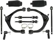 WFLNHB 10Pc Front Suspension Kit Upper Lower Control Arm Inner Outer Tie Rod End Sway Bar Link Replacement for Mercedes Benz 2001-2009