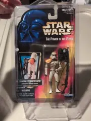 Vintage 1996 Star Wars POTF Tatooine Stormtrooper, red card
