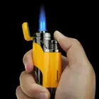 2 Jet Flame Gas Lighter Cigar Lighter Torch Windproof Refillable Butane Lighters