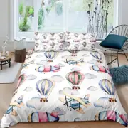 Feelyou Kids Duvet Cover Set Aircraft Hot Air Balloon Bedding Set for Kids Bo...