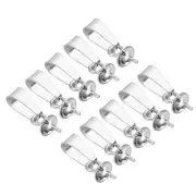 12 x 4 mm Eye Pin Peg Bail, 10Pcs Stainless Steel Cup Peg Bail Pin, Silver