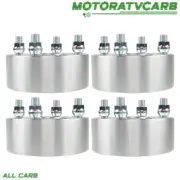 ALL-CARB 4pcs Silver Wheel Spacers 2" 50mm 4x101.6mm 62mm Bore 1/2"x20 Studs