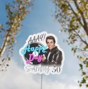 Happy Days, Fonzie Retro 80's personalised Cake Topper. Party Decoration, Glossy