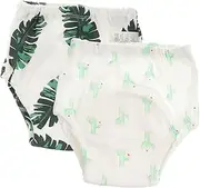 [ifundom] 2 Pack Baby Training Pants Potty Training Underwear Comfort Fit Reusable Diaper Adorable for Toddlers