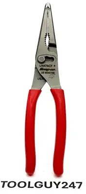 SNAP ON TOOLS USA 9" Talon Grip Long Nose Slip Joint Pliers LN47ACF RED NEW