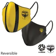 Wellington Pheonix A-League Large Adult Reversible Washable Face Mask