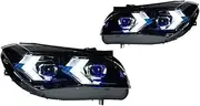 Car Lights Compatible For BMW X1 2011-2015 E84 LED Auto Headlight Assembly Upgrade Bifocal Lens Angel Eye Design Signal Lamp Accessories(Original xenon)