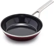 [Merten & Storck] European Crafted Steel Core Enameled Cookware, 8" Frying Pan Skillet, Induction, PFAS & PTFE Free, Dishwasher Safe, Oven & Broiler Safe, Merlot Red