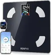 RENPHO Scale for Body Weight and BMI, Large VA Screen Body Fat Scale, Accurate Weighing Scale Digital Bathroom Bluetooth Scale, 13 Body Composition Analyzer with Smart App for Fitness Track, Elis 1