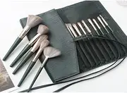 Makeup Brushes Premium Synthetic Foundation Powder Concealers Eye Shadows Green Makeup Brush Sets(14 Pcs)
