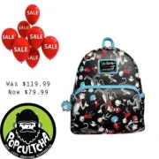 Dr. Seuss - Cat in the Hat Print 10” Faux Leather Mini Backpack "New"