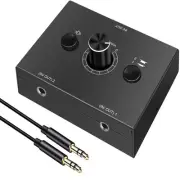 Audio Connect Switch for Stereo Speakers and Headphones Sharing