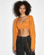 Buy Techno Shrug Satsuma | Cropped Knit Shrug | Ksubi | Ksubi ++