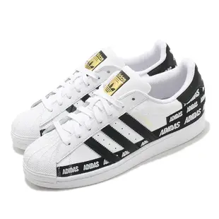 adidas 休閒鞋 Superstar W 白 黑 男鞋 金標 鞋跟LOGO 運動鞋 貝殼頭 【ACS】 FX5558