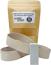 1x30 inch Leather Honing Strop Belt Super Strop with White Buffing Compound fits 1x30 Powered Belt Sanders