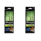 2x Mustad Ultrapoint Circle Flasher Rig Twin Hook Green Chartreuse