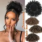 Afro Puff Drawstring Ponytail Kinky Curly Hair Bun Synthetic Extension Chignon