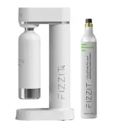 White Stainless Steel Sparkling Water Maker Soda Maker with CO2 Gas & Bottle