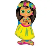 New in Package Tropical Balloons 34" Hula Girl Balloon Shape Large