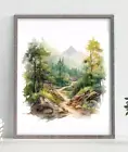 Landscape Wall Art Print, Forest Path Wall Art Decor Print, Home Decor