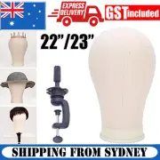 22/23in Canvas Head Mannequin Head With Stand Making Hats Holder For Wig Making