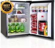 73L Mini Bar Fridge Portable Fridge with Freezer Compact Energy Saving