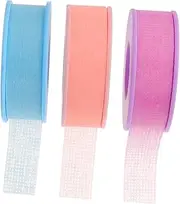 FRCOLOR DIY Lash Extension Tools 3 Rolls of Eyelash Tape Non-Woven Adhesive Lash Tape Comfortable Safe Purple Blue Pink