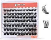KESOR Lash Cluster Extension DIY (Day) 84Pcs Premium Quality Soft Thin Band Like Real Lashes C Curl (8-16mm Refill Lashes)