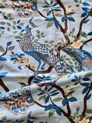 VINTAGE Dwell Studios for Robert Allen 2009 51"L x 54" W PEACOCK Fabric MD. WT.