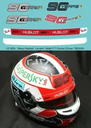 1/2 Decals for 90 th Years Logo Helmet Leclerc 2019 F1 Ferrari Decal TBD424