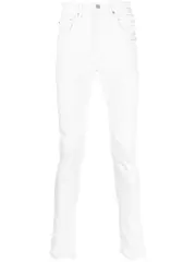 [Purple Brand] logo-patch skinny-cut jeans 32 White