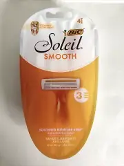 Bic Soleil 3-Blade Women's Disposable Razor 4 Razors Moisture Strip Aloe Vera