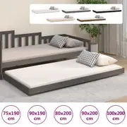 Bed Frame 92x187 cm Solid Wood Pine Single Bed Size Base Multi Colours vidaXL