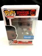 FUNKO POP! Walmart excl Stranger Things Basketball Lucas#1246 protector/dbl box